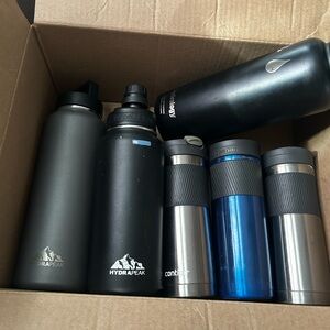 Set of Eight Miscellaneous Used Thermoses/Insulated Bottles (Hydrology, etc)